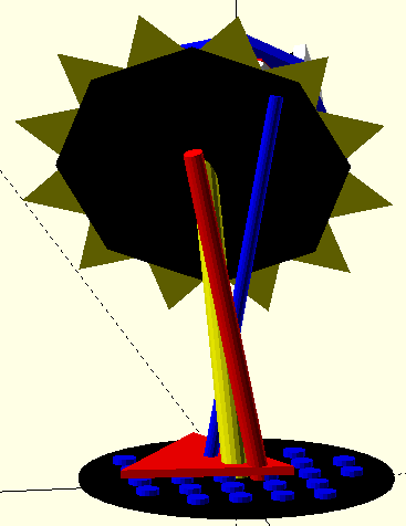 Rear rendered view of the HALTMICH sculpture.