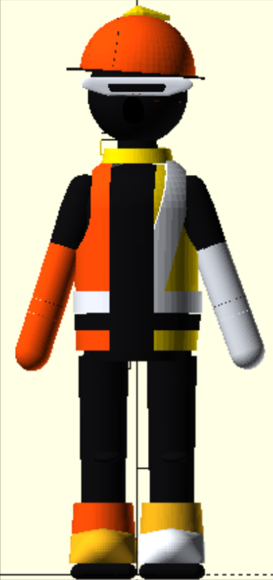 Front rendered view of the Konstruktivesfeedback 3D-printable statuette.