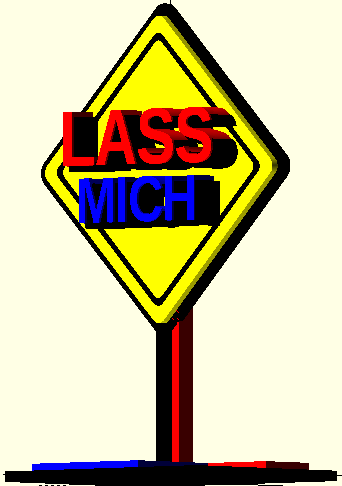 Side view of the LASSMICH sculpture showing its depth.